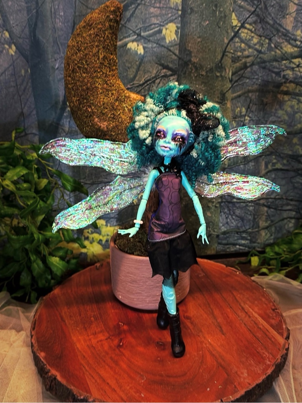 Moonlit Sorrow – Handmade Fantasy Fey Doll